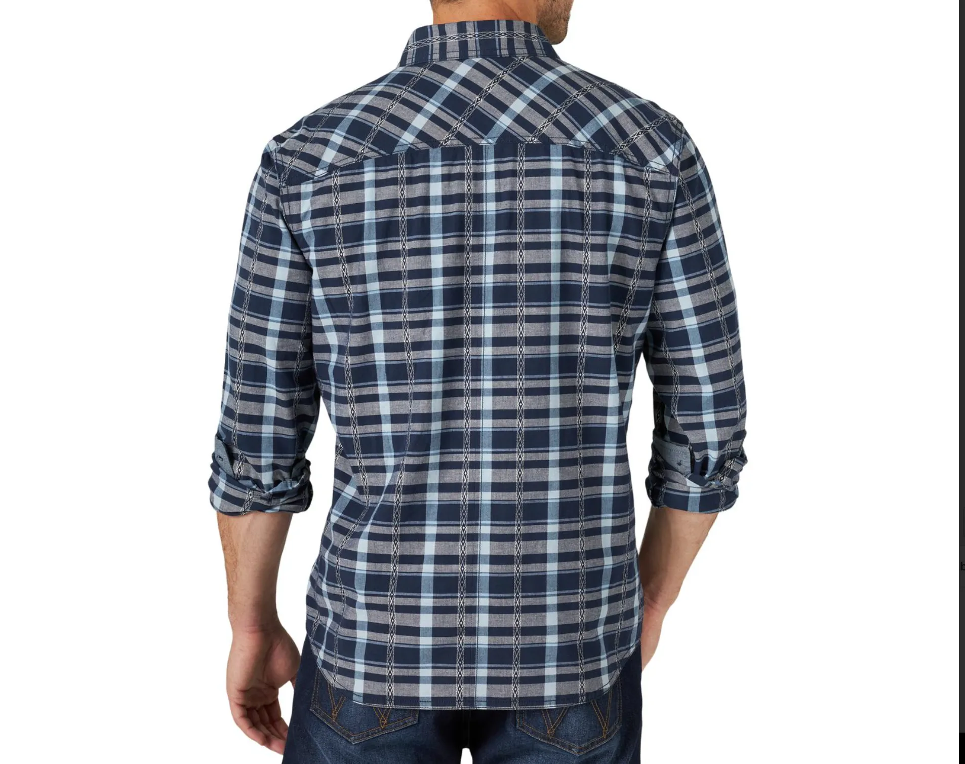 112318887 - Wrangler Retro Long Sleeve Button Down Plaid Shirt