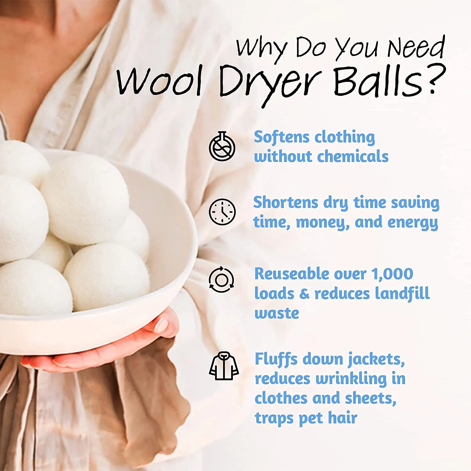 3-Pack Original 100% Wool Dryer Balls