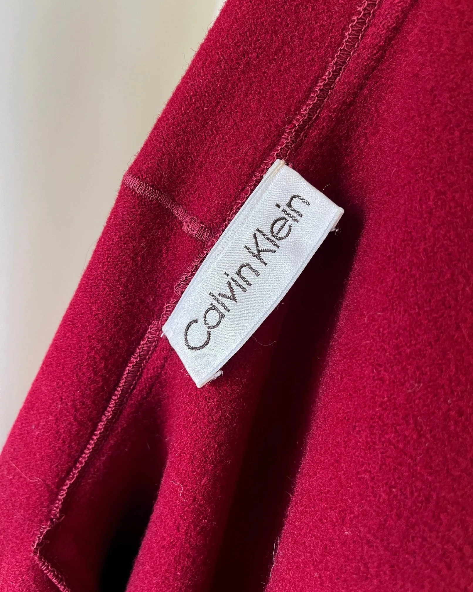 80s Calvin Klein Wool Coat | S-M