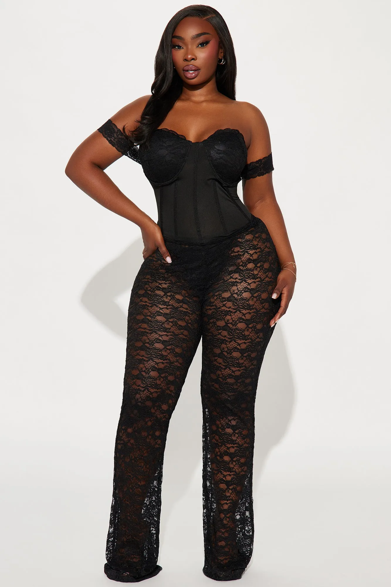 Alani Lace Jumpsuit - Black