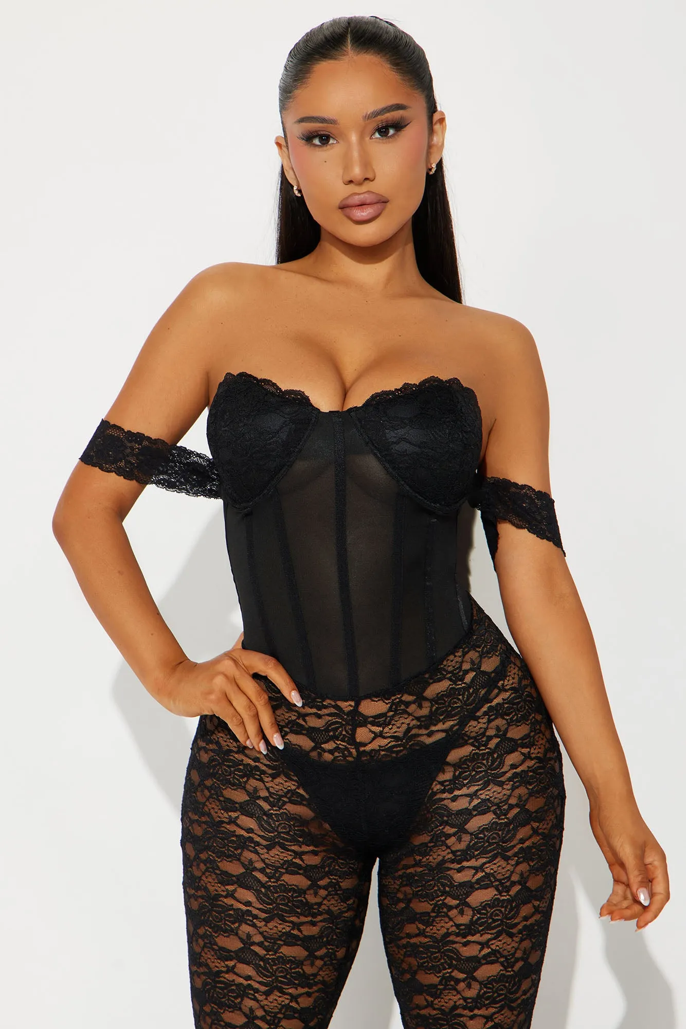 Alani Lace Jumpsuit - Black