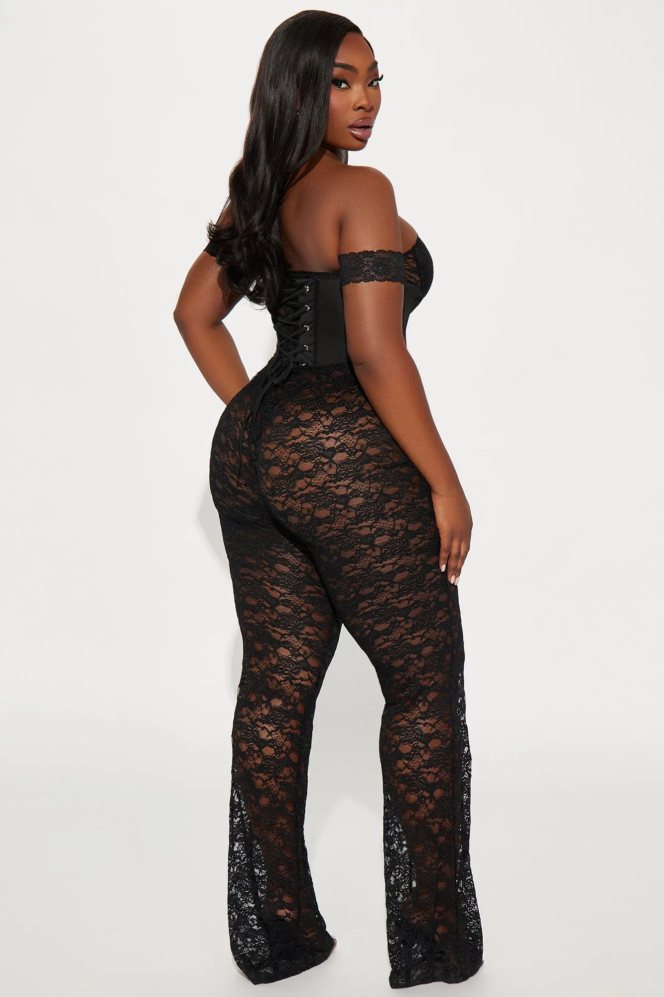 Alani Lace Jumpsuit - Black