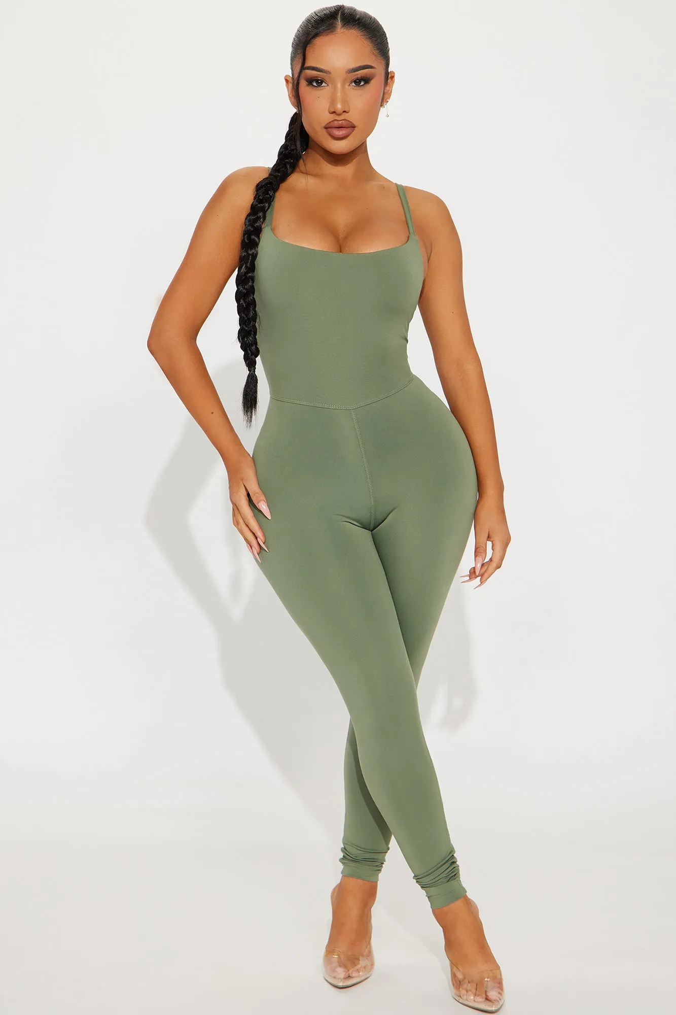 All Around Me Jumpsuit - Sage