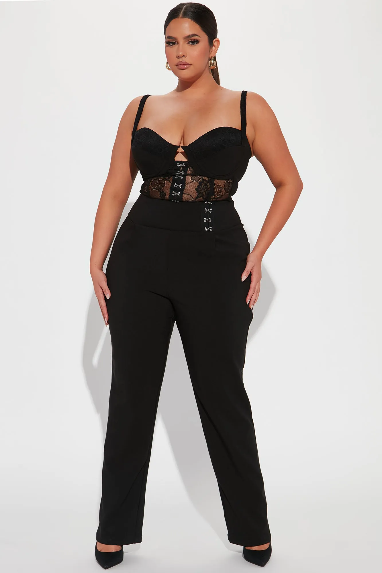 Always Crushing Corset Jumpsuit - Black