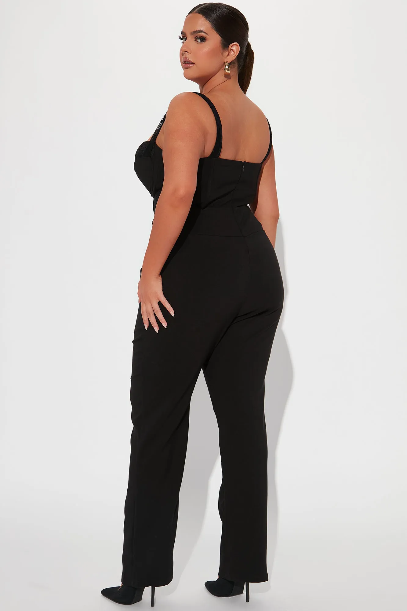 Always Crushing Corset Jumpsuit - Black