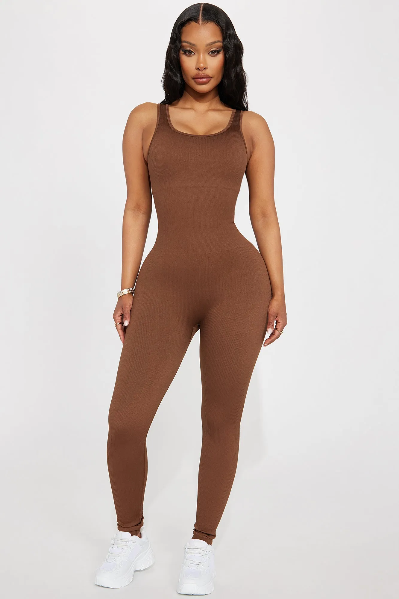 Always In Motion Active Jumpsuit - Brown