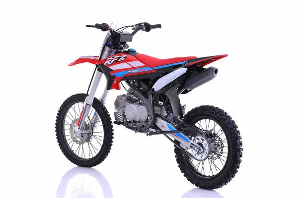 Apollo Thunder 150 Full Size Dirt Pit Bike, 4 Speed Manual, 140cc, Kick Start, 34.5 Inch Seat Height, 19 inch front tire, CA Legal