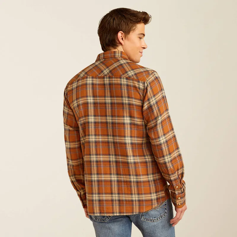 Ariat Men's Haiden Retro Fit Western Snap Shirt in Roasted Pecan