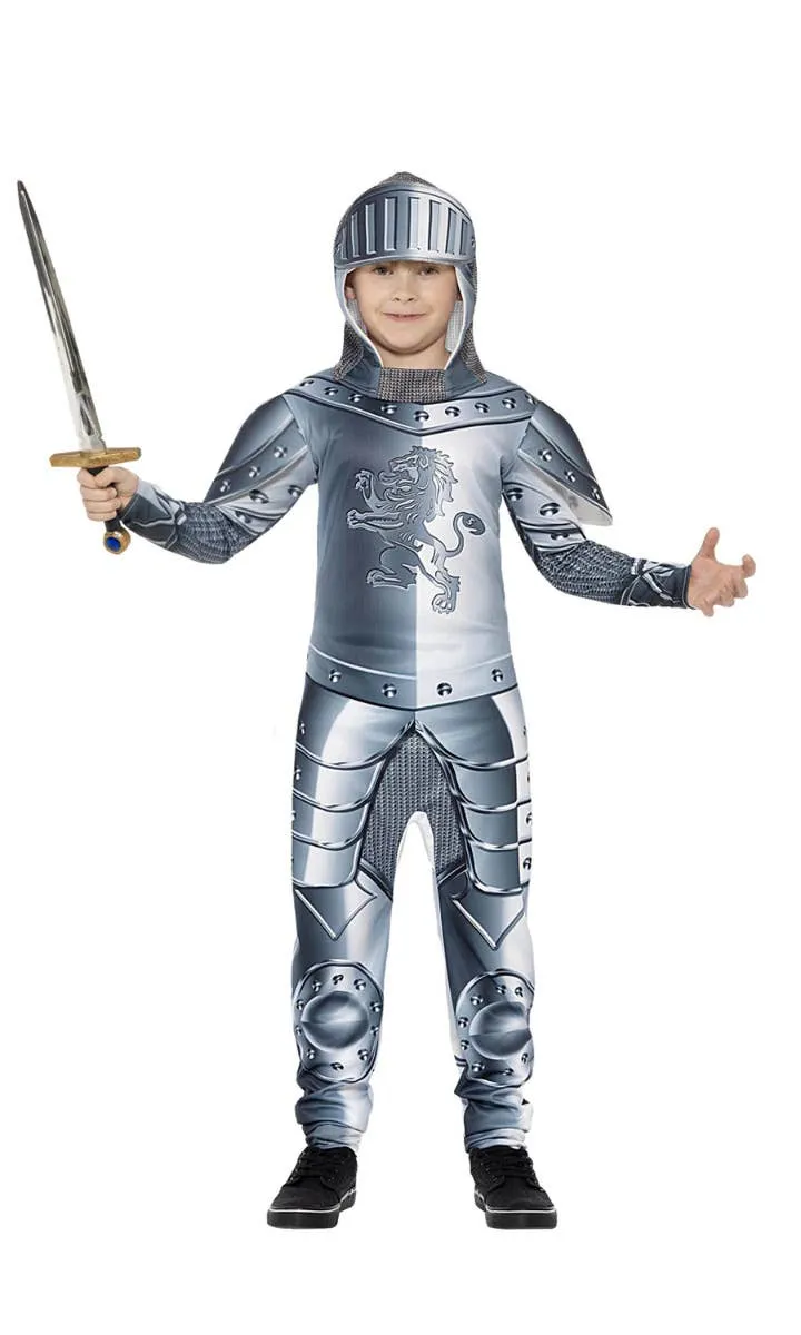 Armoured Knight Deluxe Boys Medieval Costume