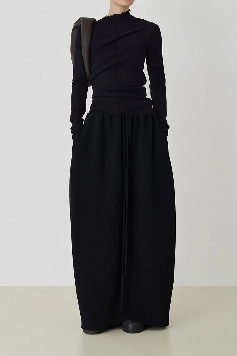 Asymmetrical Pleated-edged Top