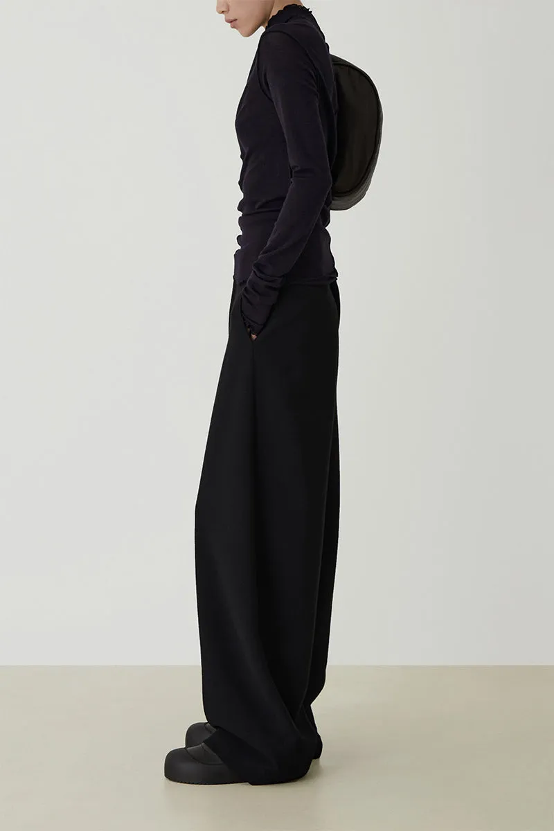 Asymmetrical Pleated-edged Top