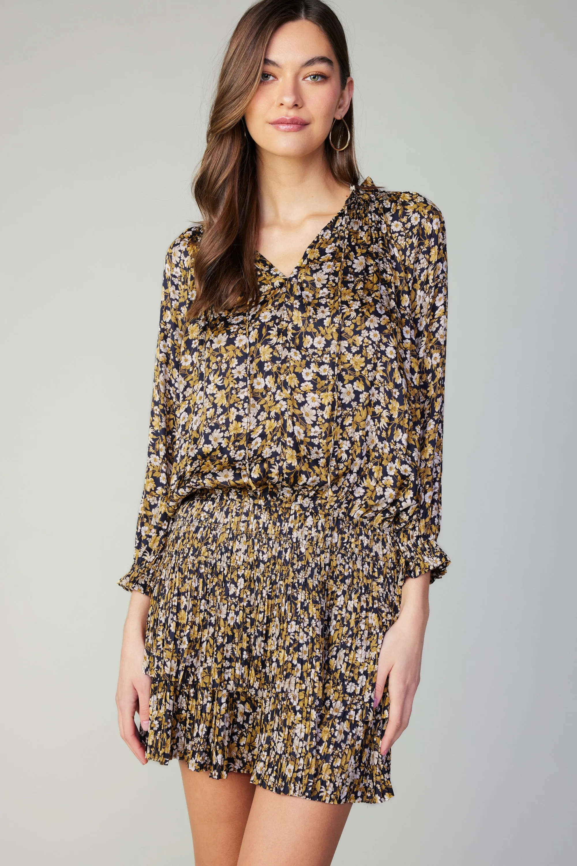 Aurelie Floral Print Mini Dress