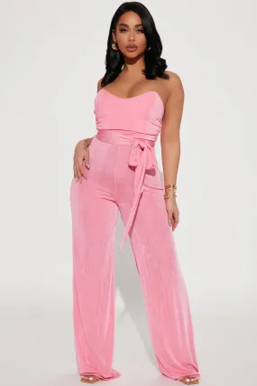 Barcelona Slinky Jumpsuit - Pink