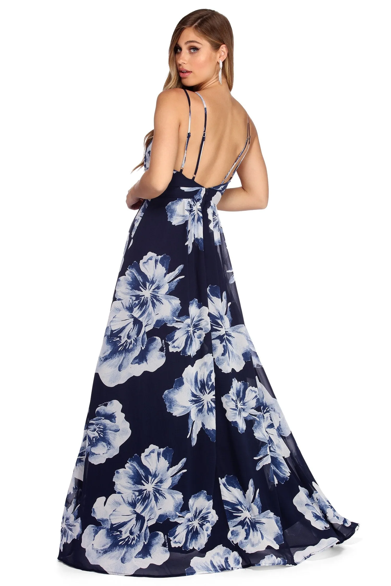 Bea Formal Floral Wrap Dress