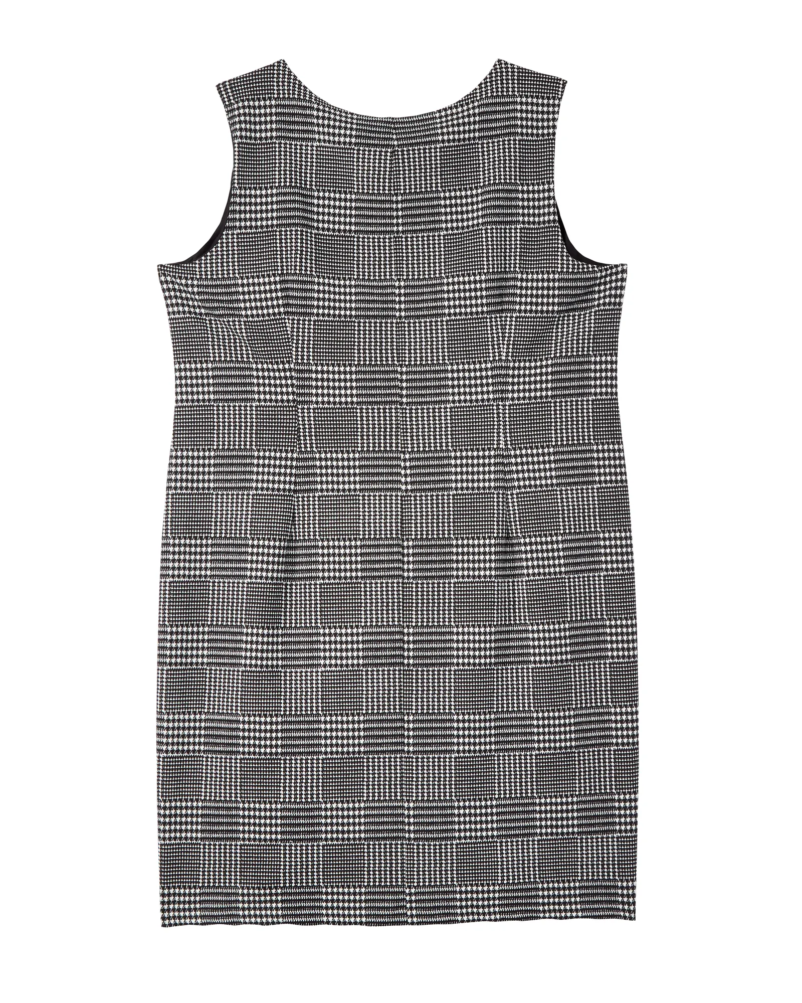 Benton Sleeveless Plaid Dress | Black / White