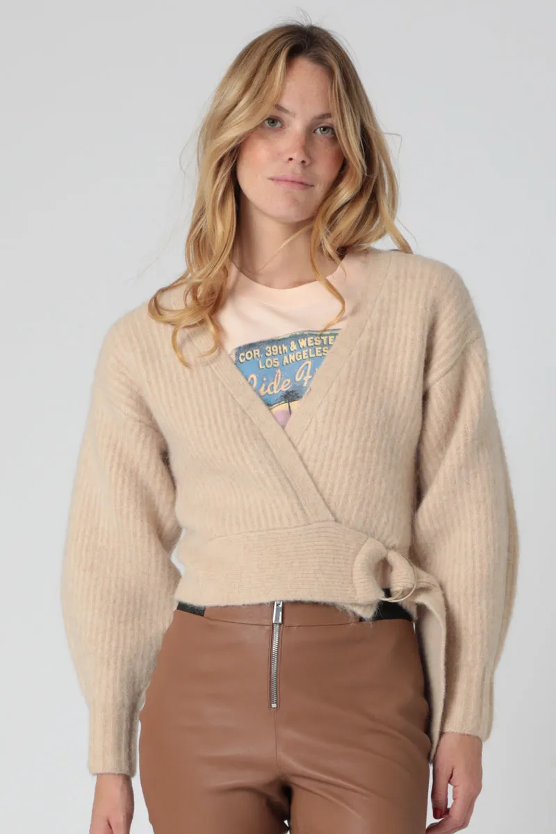 Berenice - Gilet En Laine Et Alpaga Beige