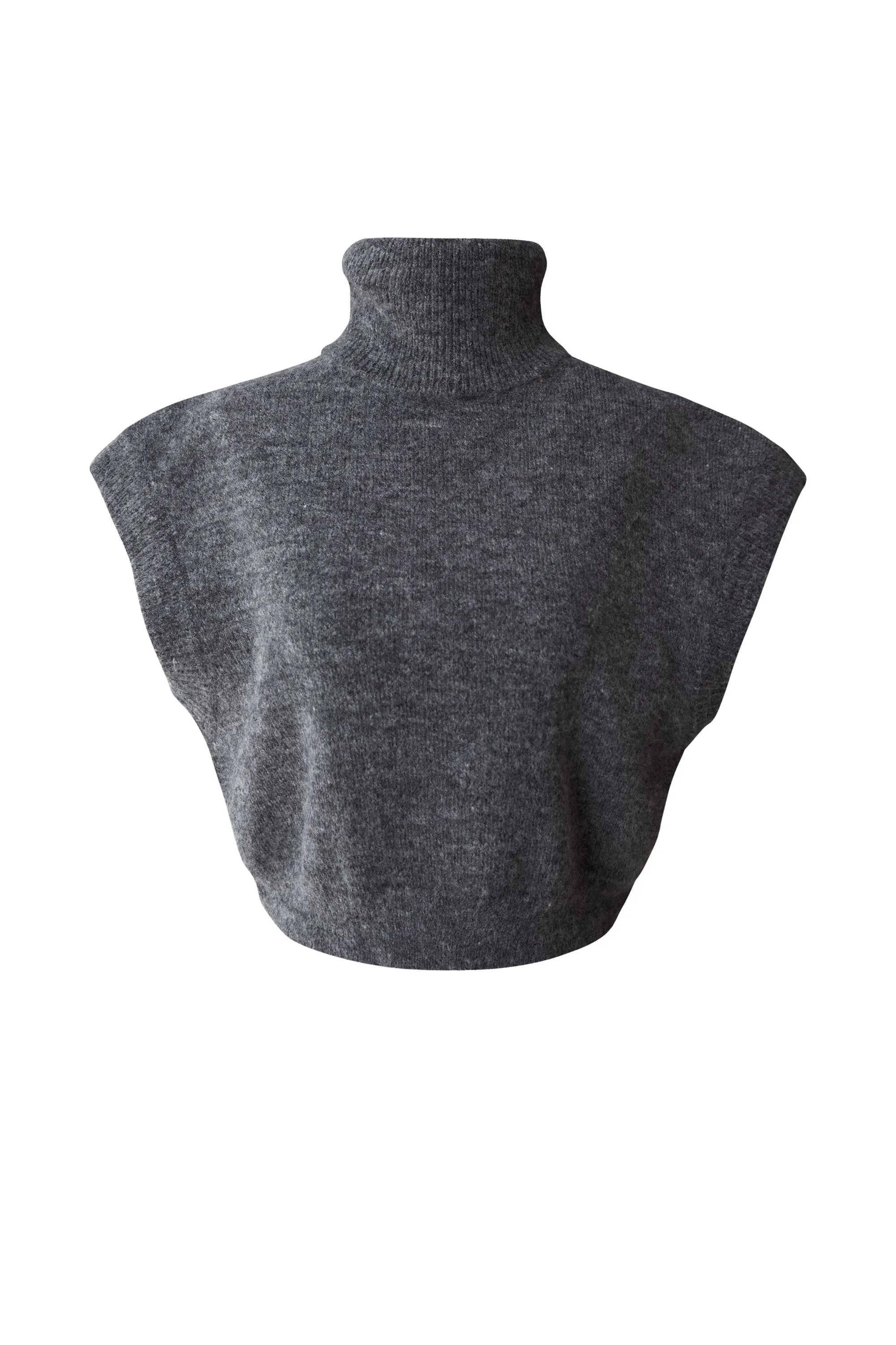 Betsy Charcoal Turtleneck Knit Top