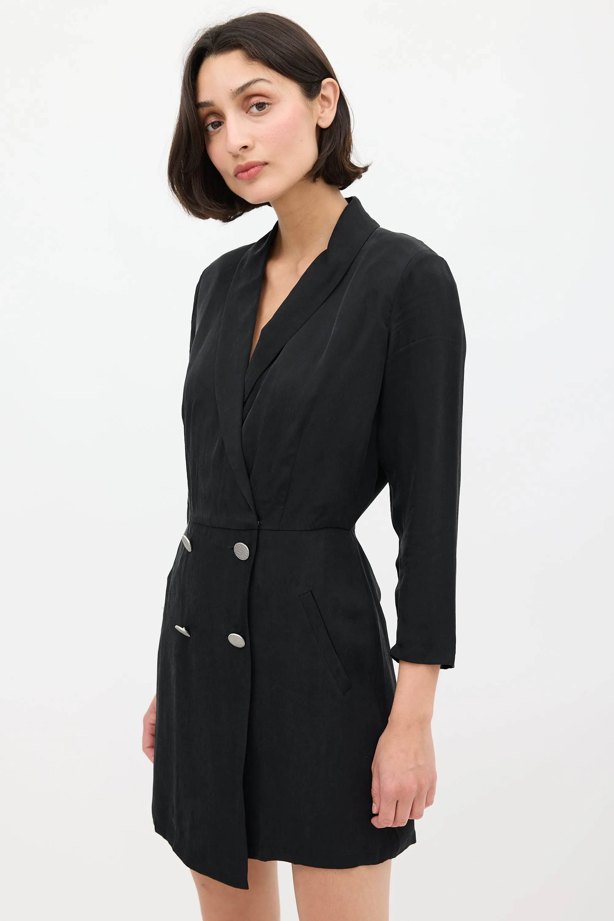 Black Arya Mini Blazer Dress