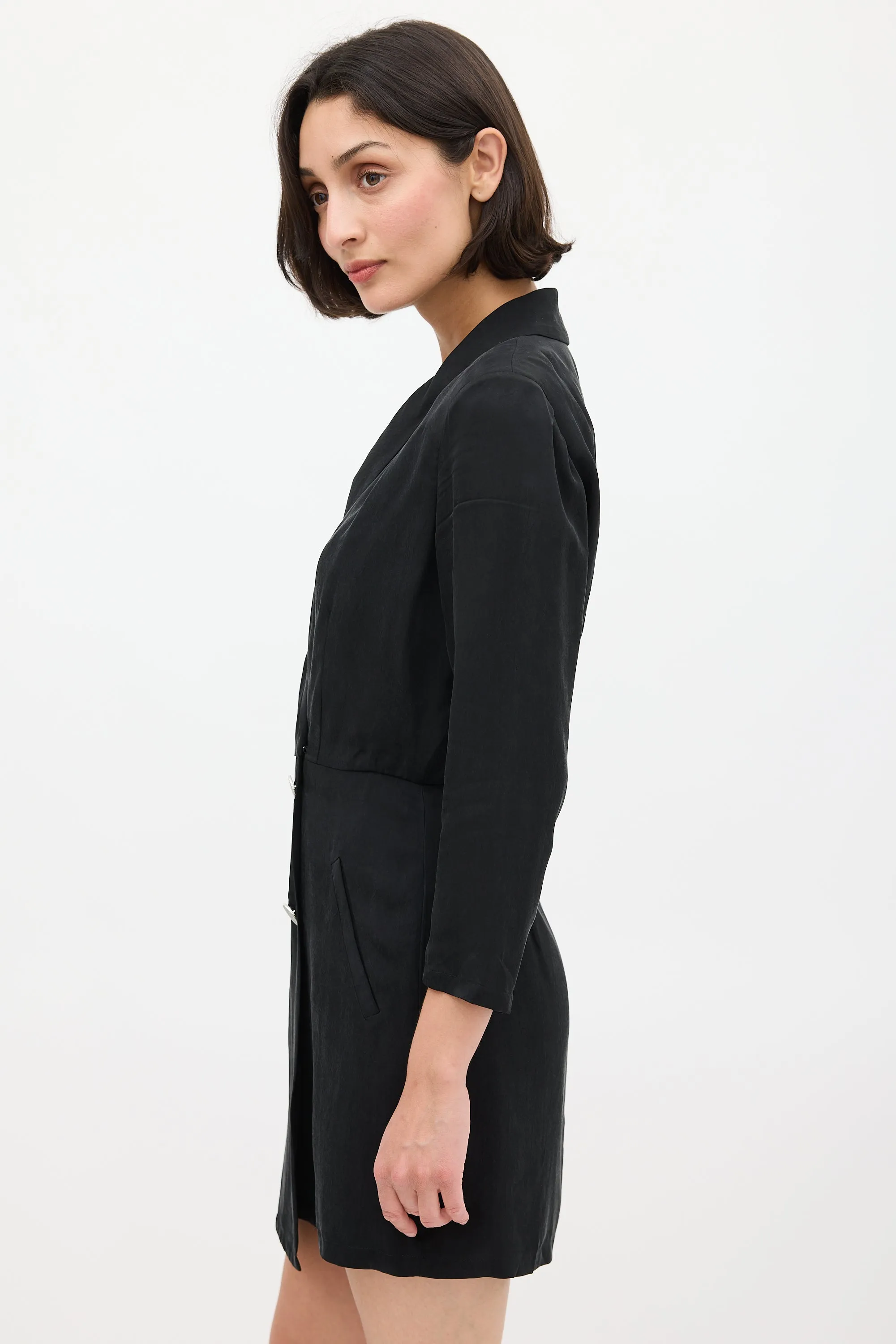 Black Arya Mini Blazer Dress