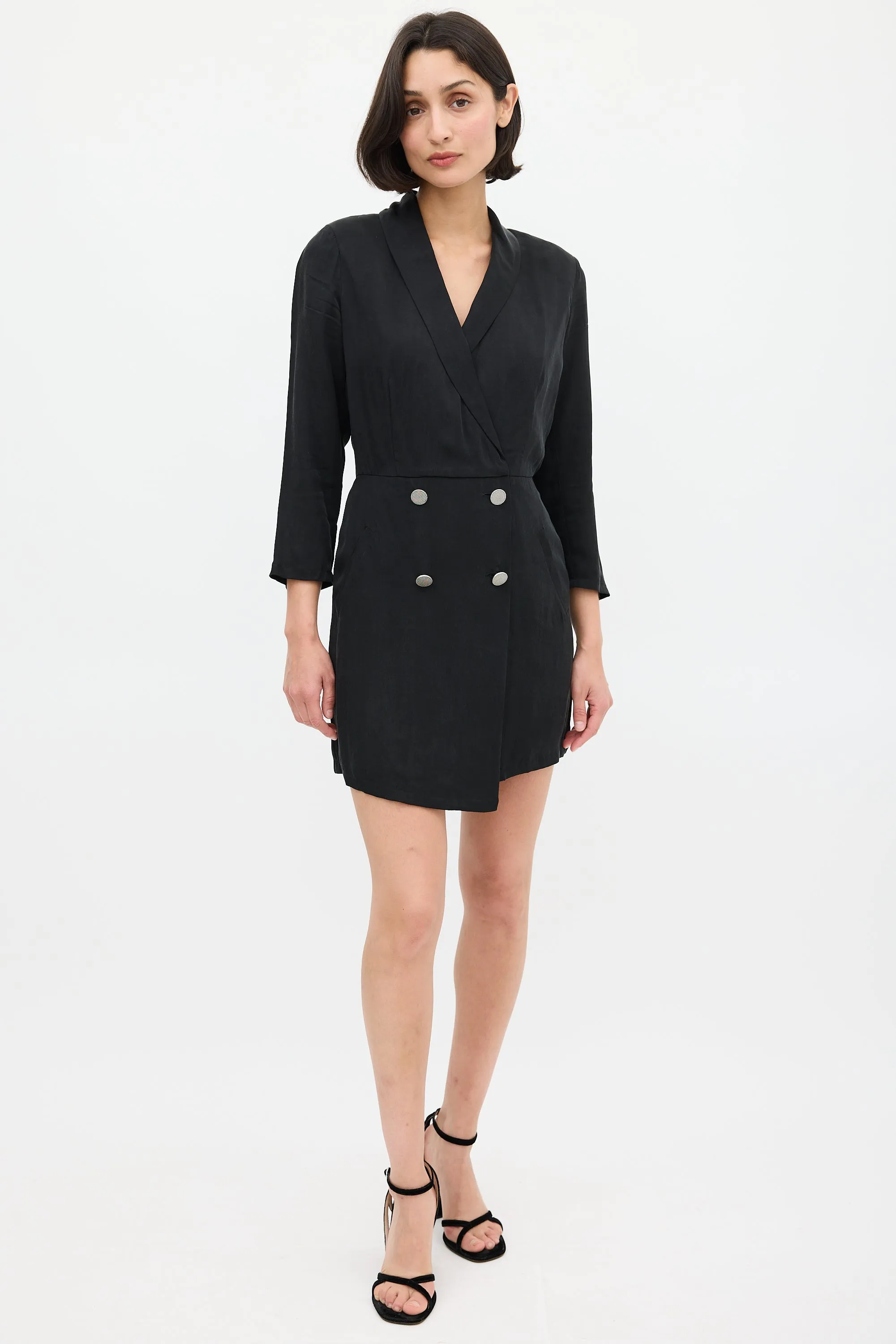 Black Arya Mini Blazer Dress