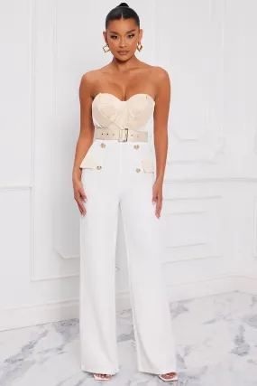 Black Tie Affaire Jumpsuit - White/combo