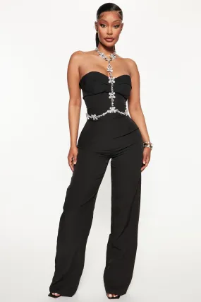 Blake Embellished Jumpsuit - Black