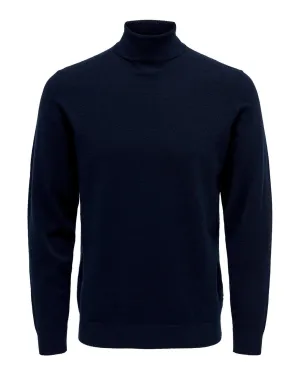 Blue Turtleneck Knitwear for Men