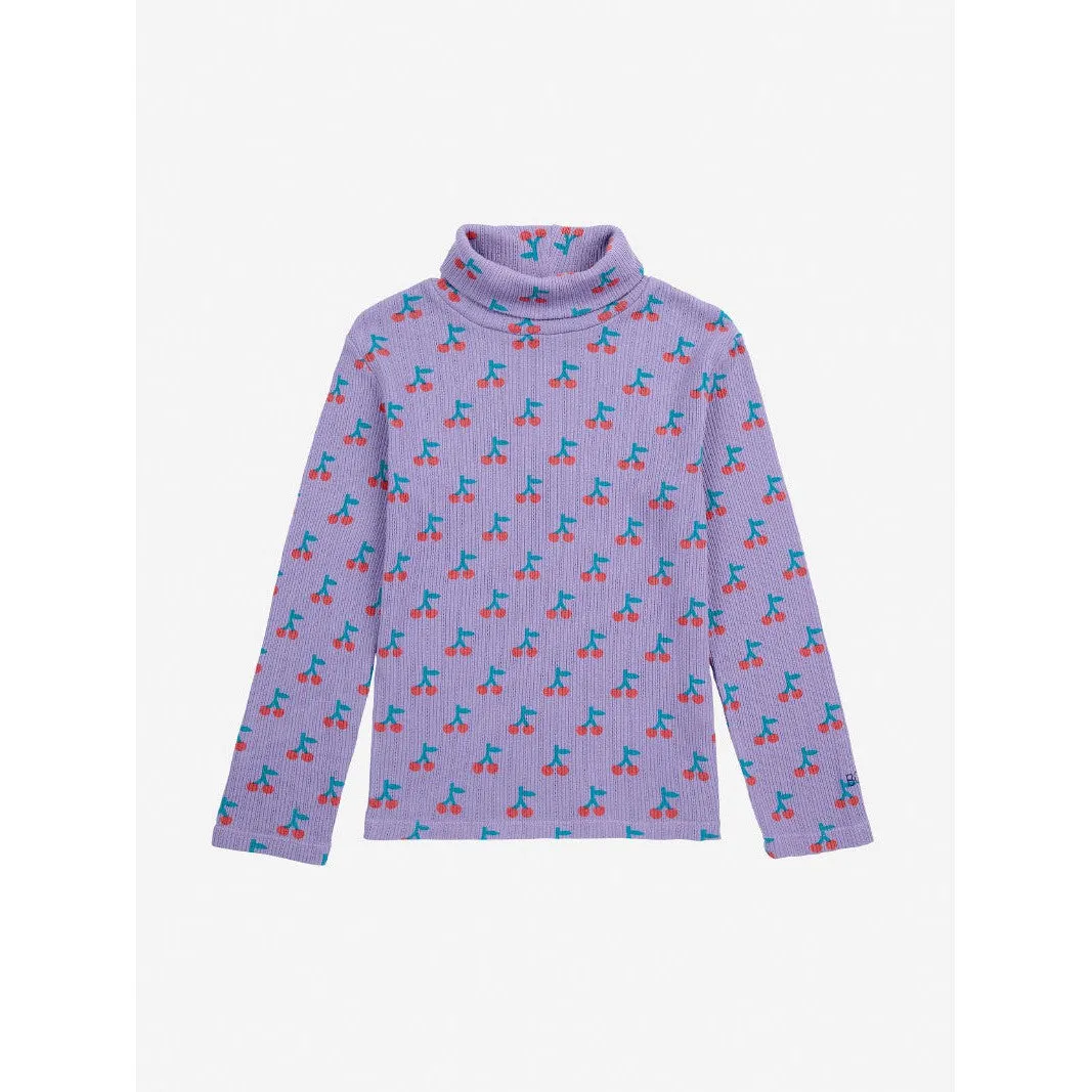 Bobo Choses - Cherry all-over turtleneck top