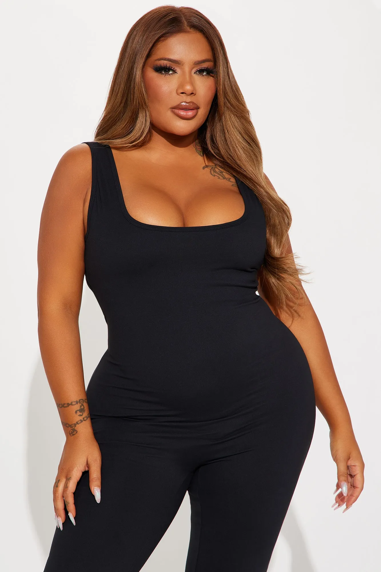 Body Burn Super Soft Active Jumpsuit - Black