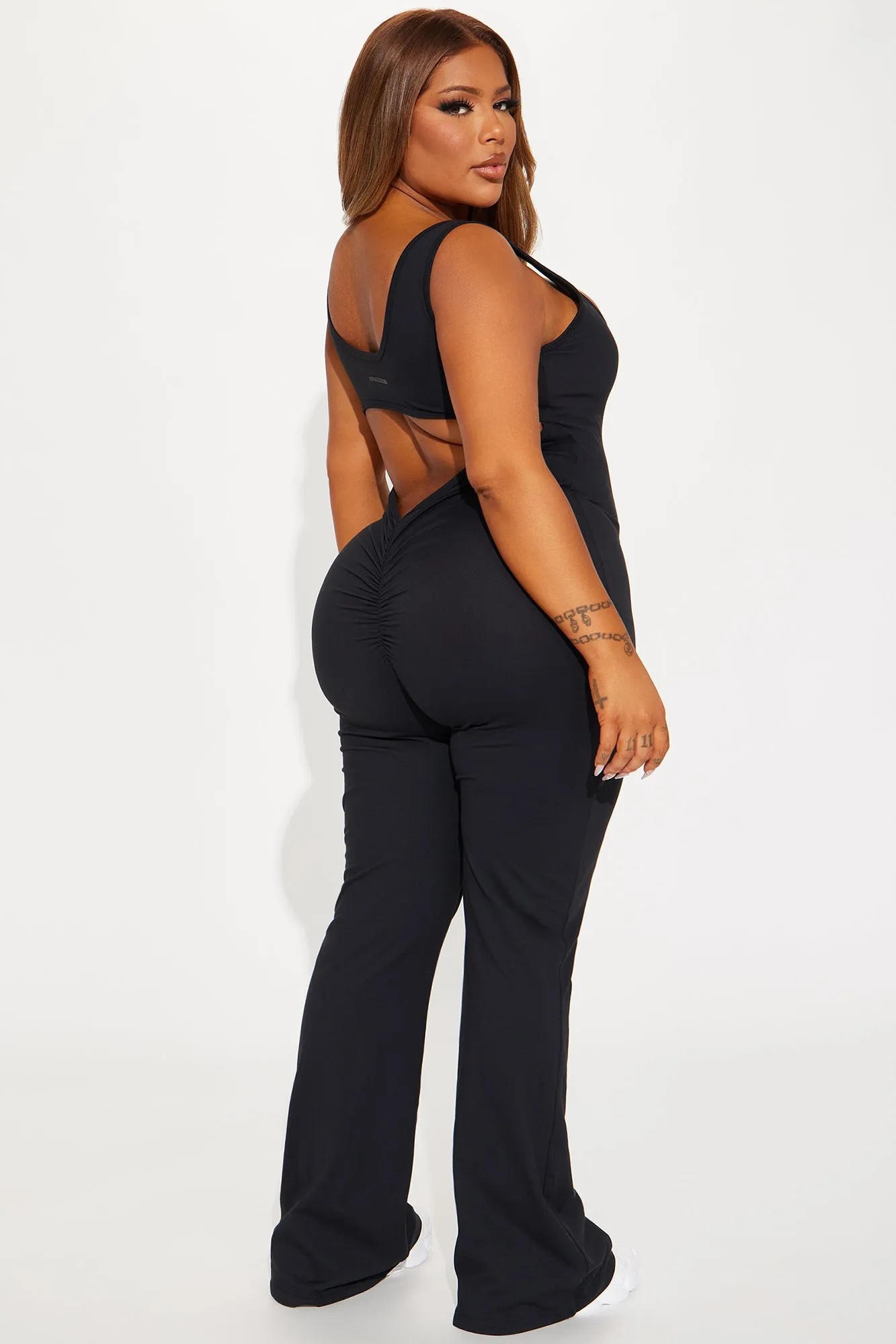 Body Burn Super Soft Active Jumpsuit - Black