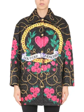 Boutique Moschino Graphic Printed Down Coat