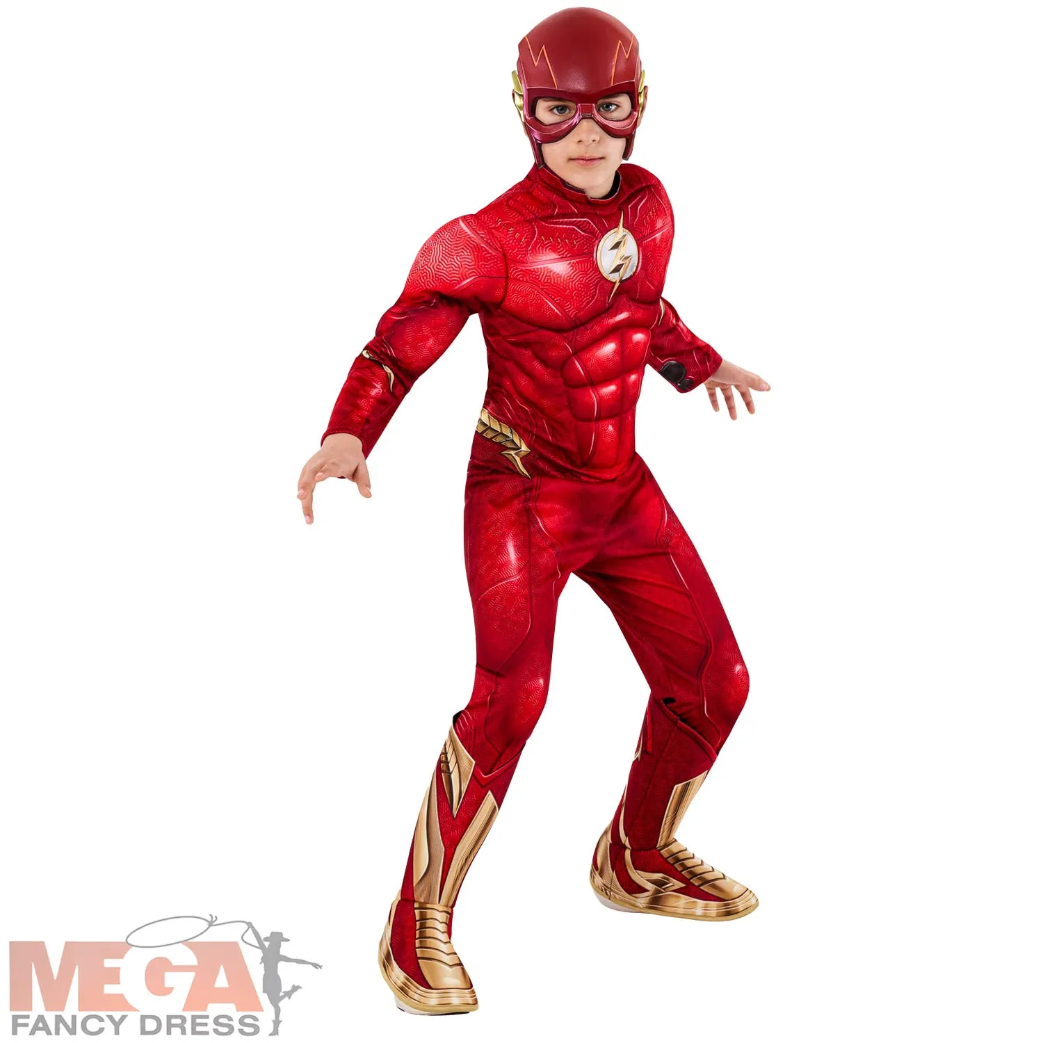 Boys Kids Flash Deluxe Marvel Superhero Costume