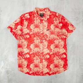 Brixton Charter Print Woven Shirt - Casa Red / Oatmilk Floral