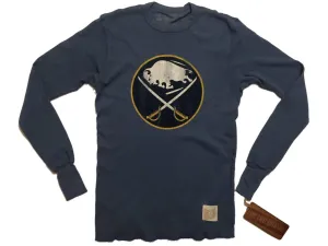 Buffalo Sabres Retro Brand Blue Lightweight Waffle Pullover Sweatshirt