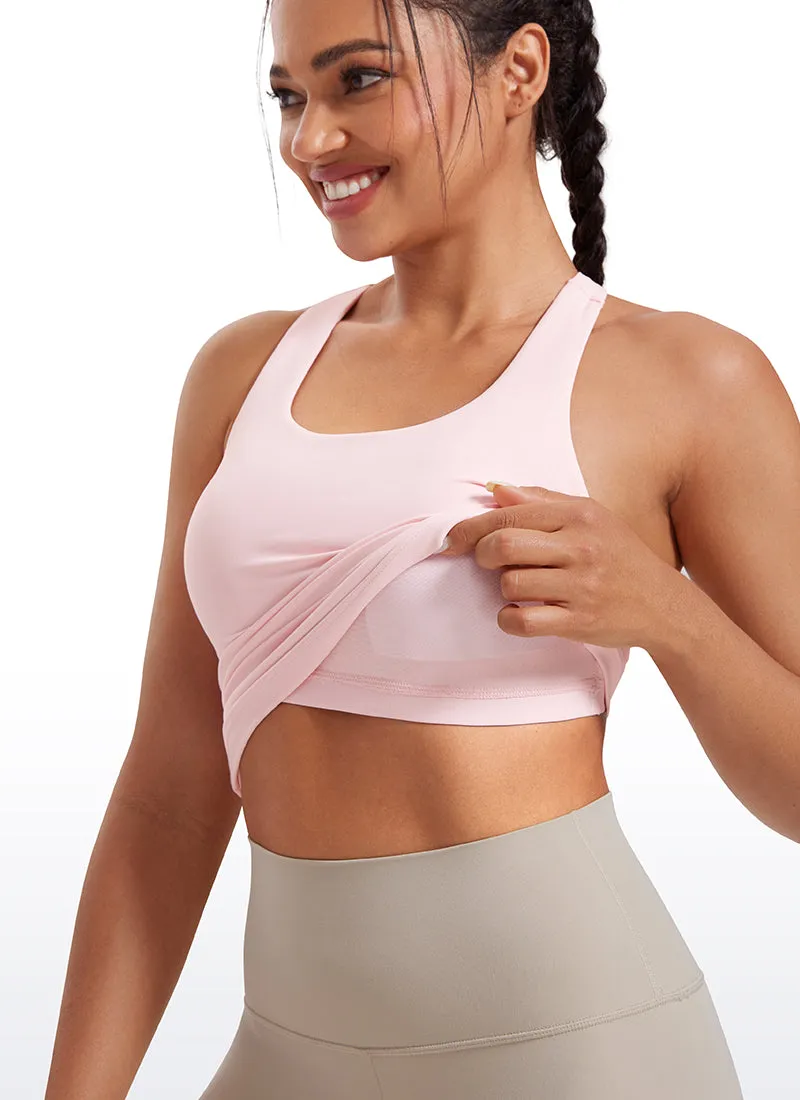 Butterluxe Waist Length Built-in Bra Tank Racerback