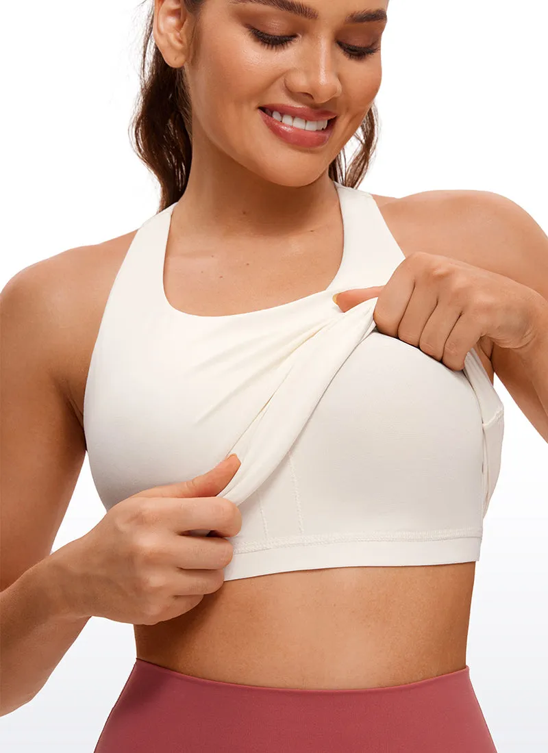 Butterluxe Waist Length Built-in Bra Tank Racerback