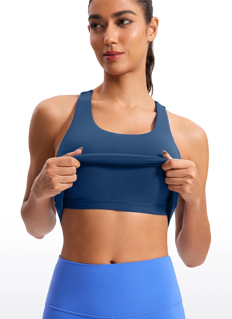 Butterluxe Waist Length Built-in Bra Tank Racerback