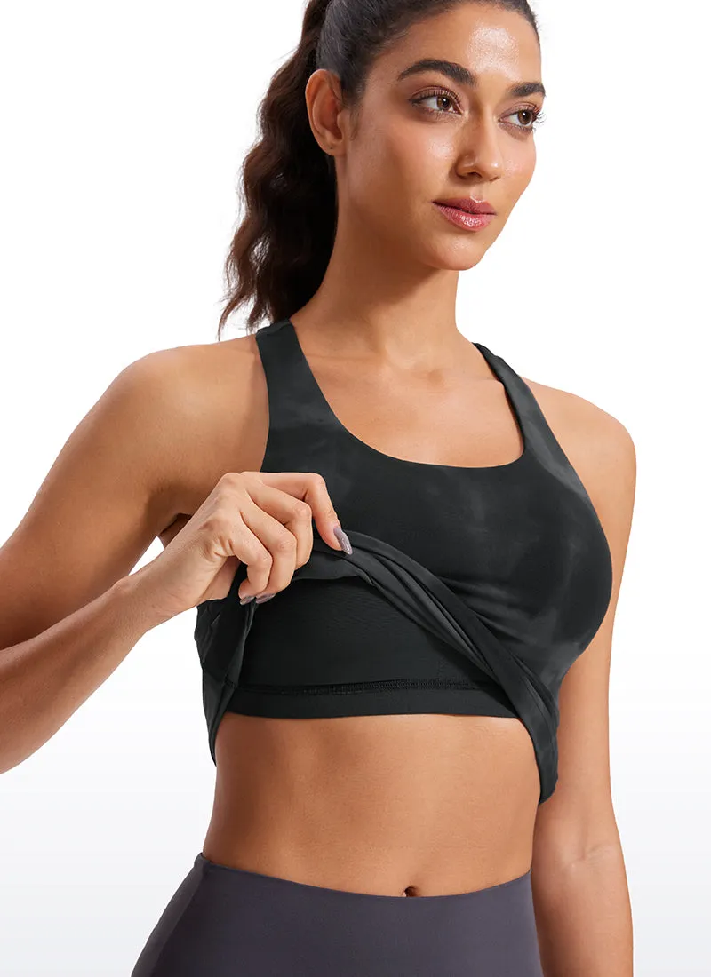 Butterluxe Waist Length Built-in Bra Tank Racerback