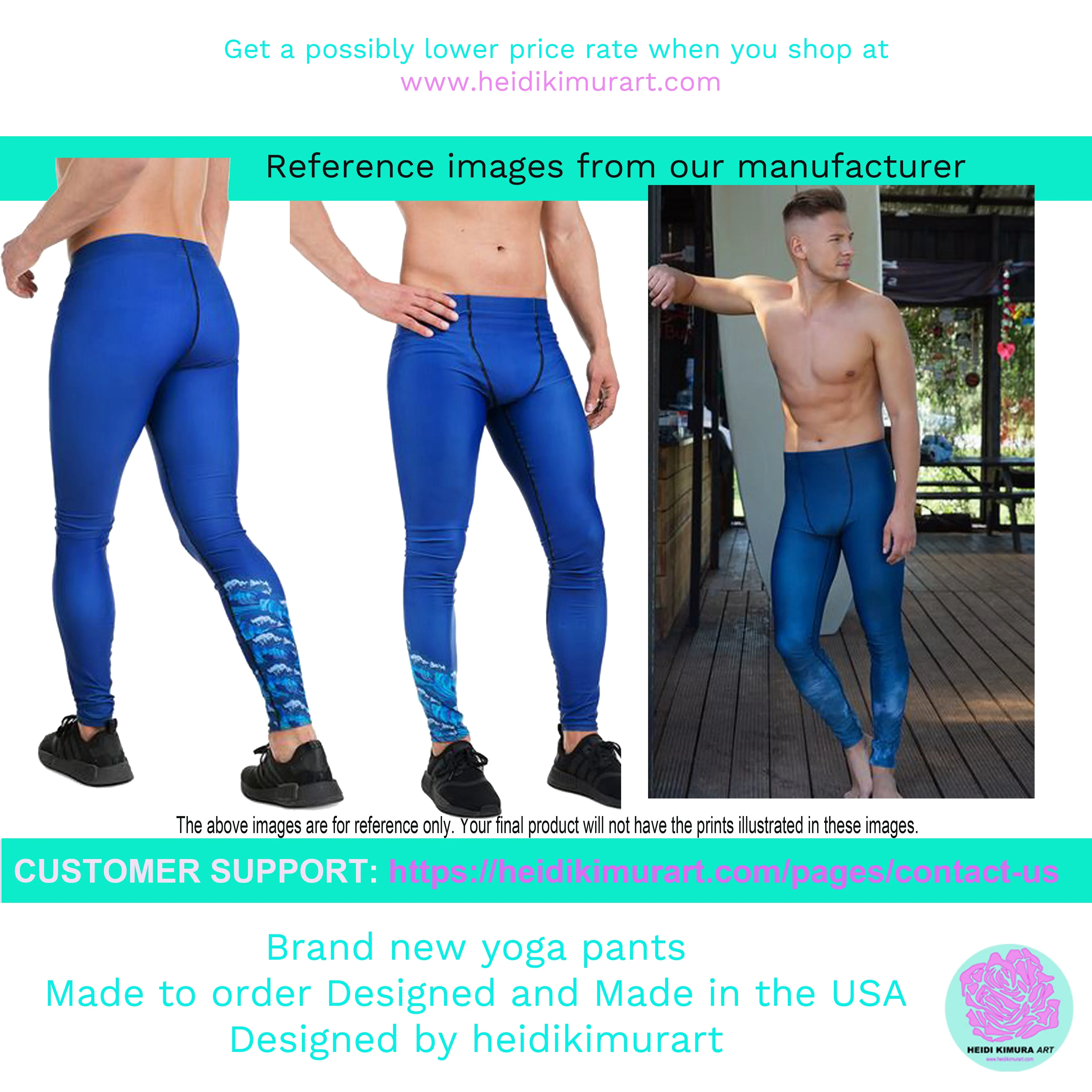 Candy Pink Solid Color Meggings, Solid Color Men's Leggings Compression Tights- Made in USA/EU