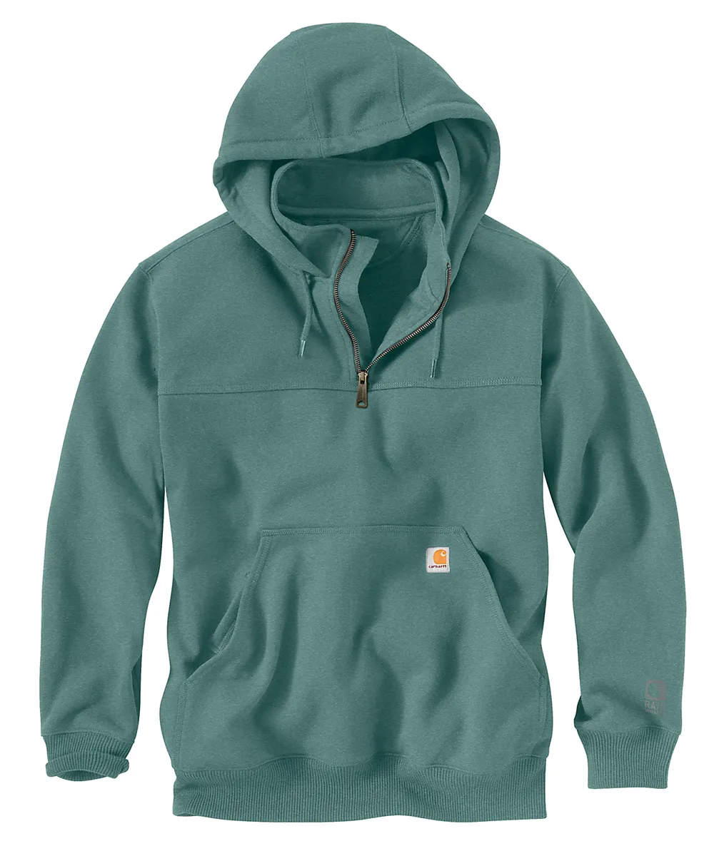 Carhartt Paxton Heavyweight Half-Zip Hooded Sweatshirt - Slate Green Heather