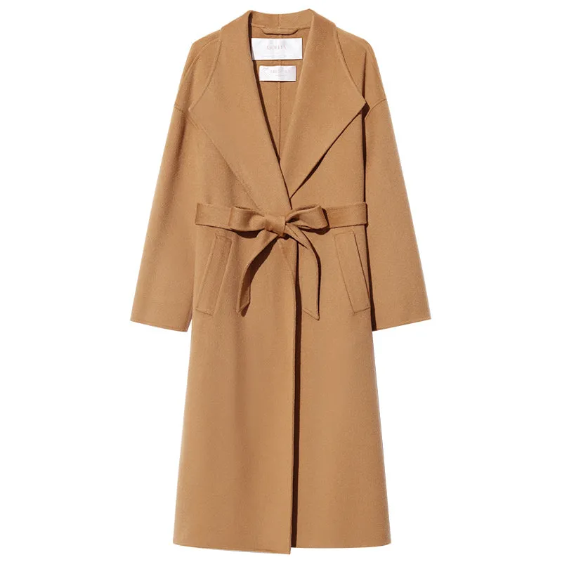 Cashmere Double-Faced Lapel Women Coat