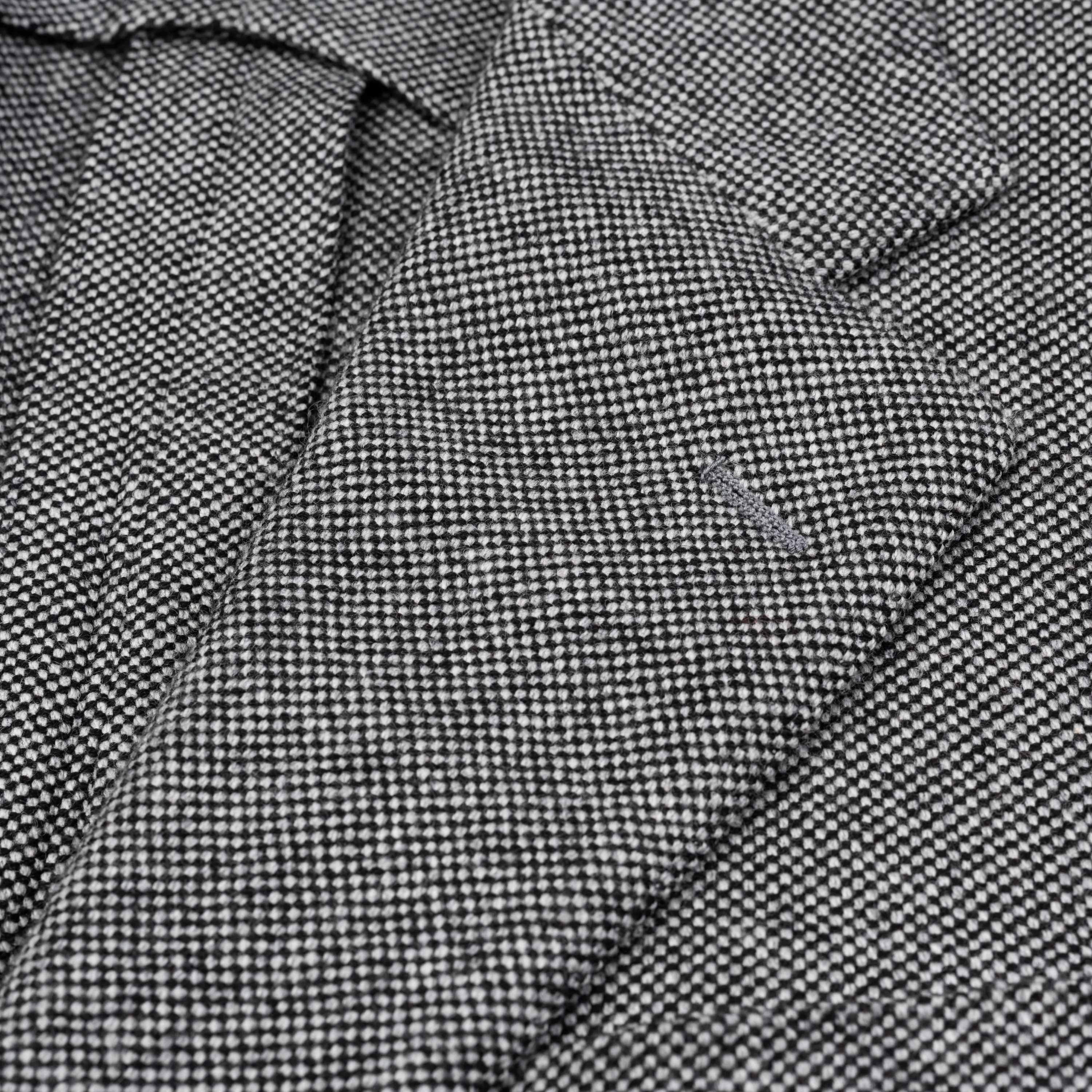 CASTANGIA 1850 Gray Micro Check Wool Flannel Unlined Sport Coat Jacket NEW