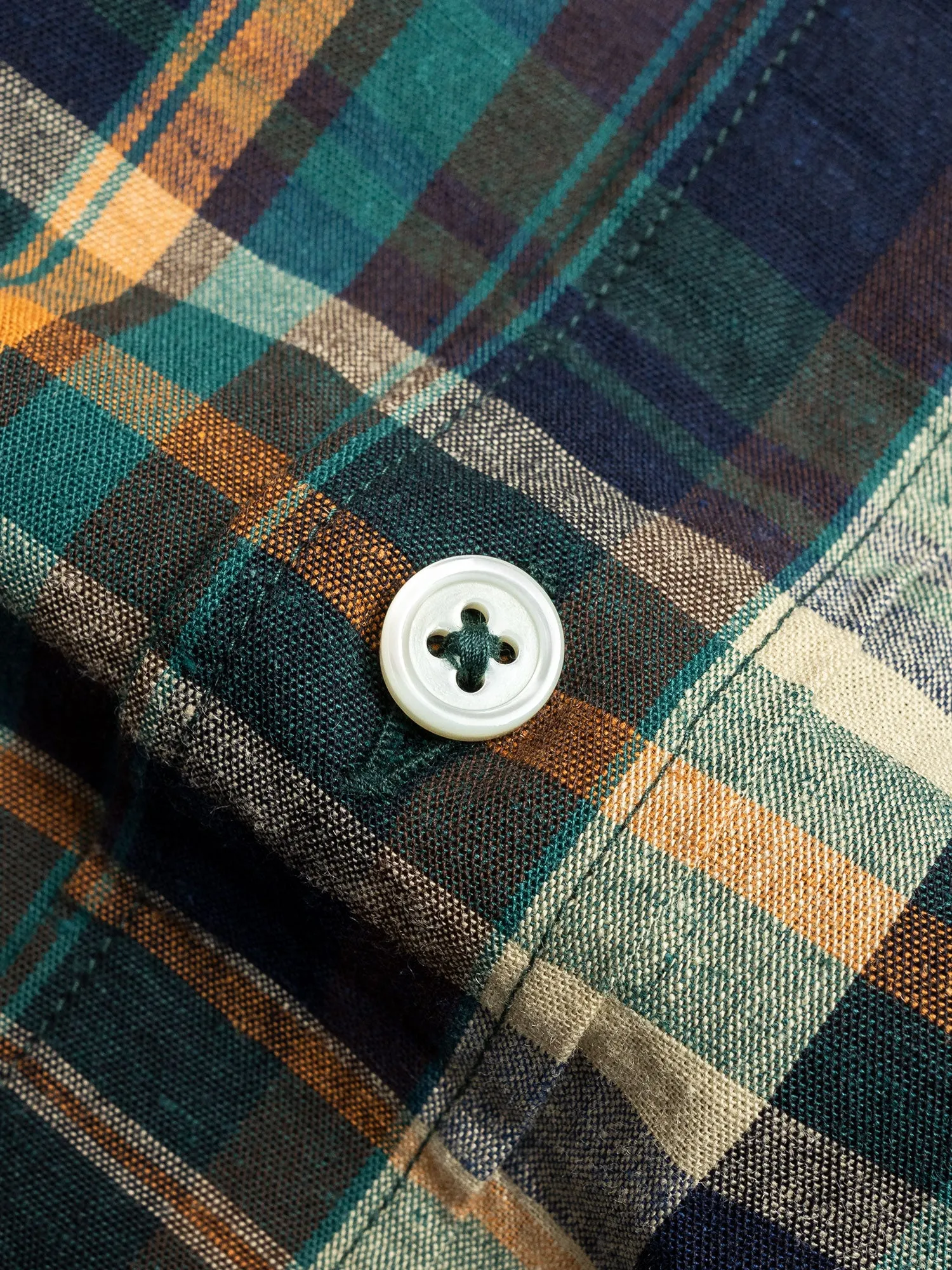 Check Button-Down Shirt in Green