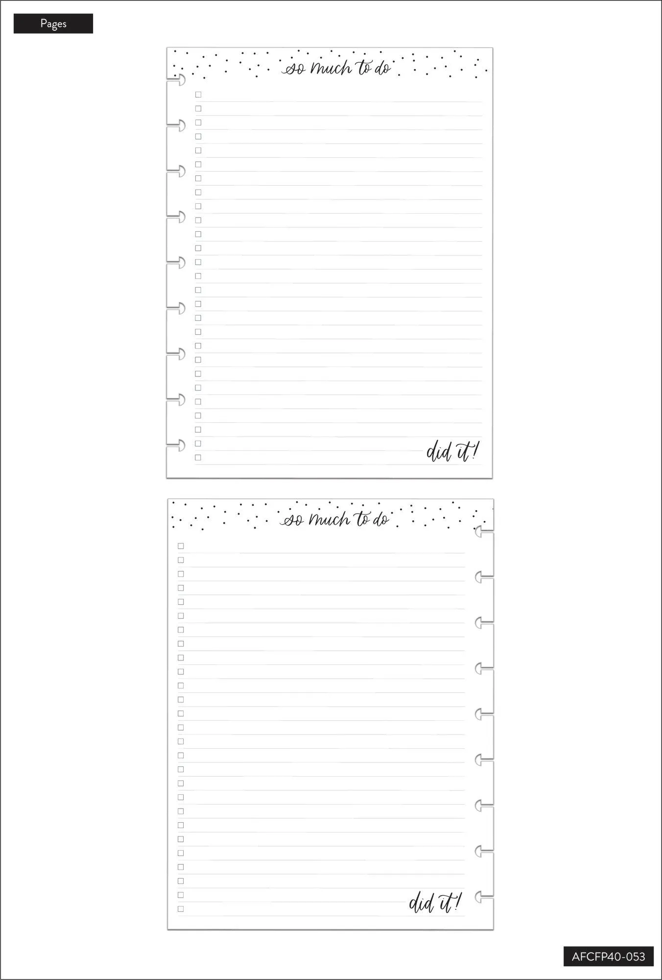 Checklist Classic Lined Classic Filler Paper