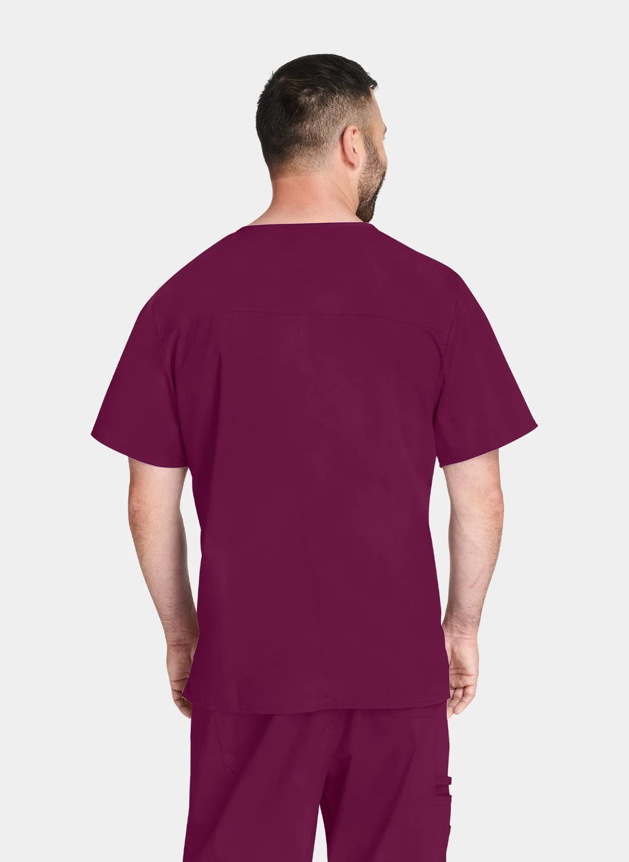 Cherokee Core Stretch Unisex V-Neck Scrub Top WWE4725  - Wine