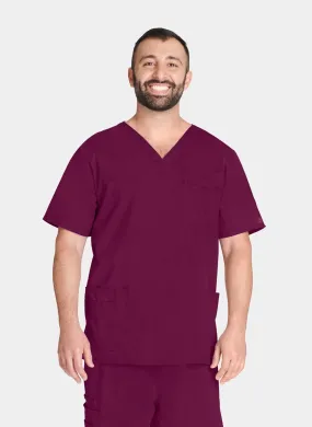 Cherokee Core Stretch Unisex V-Neck Scrub Top WWE4725  - Wine