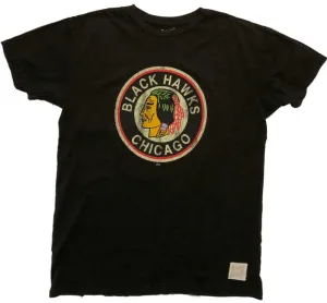 Chicago Blackhawks Retro Brand Semi-Faded Vintage Retro Logo SS T-Shirt