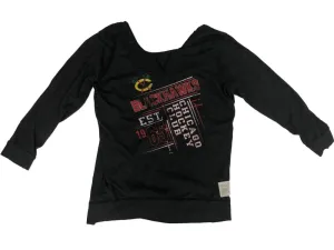 Chicago Blackhawks Retro Brand WOMENS Back Scoop 3/4 Sleeve T-Shirt