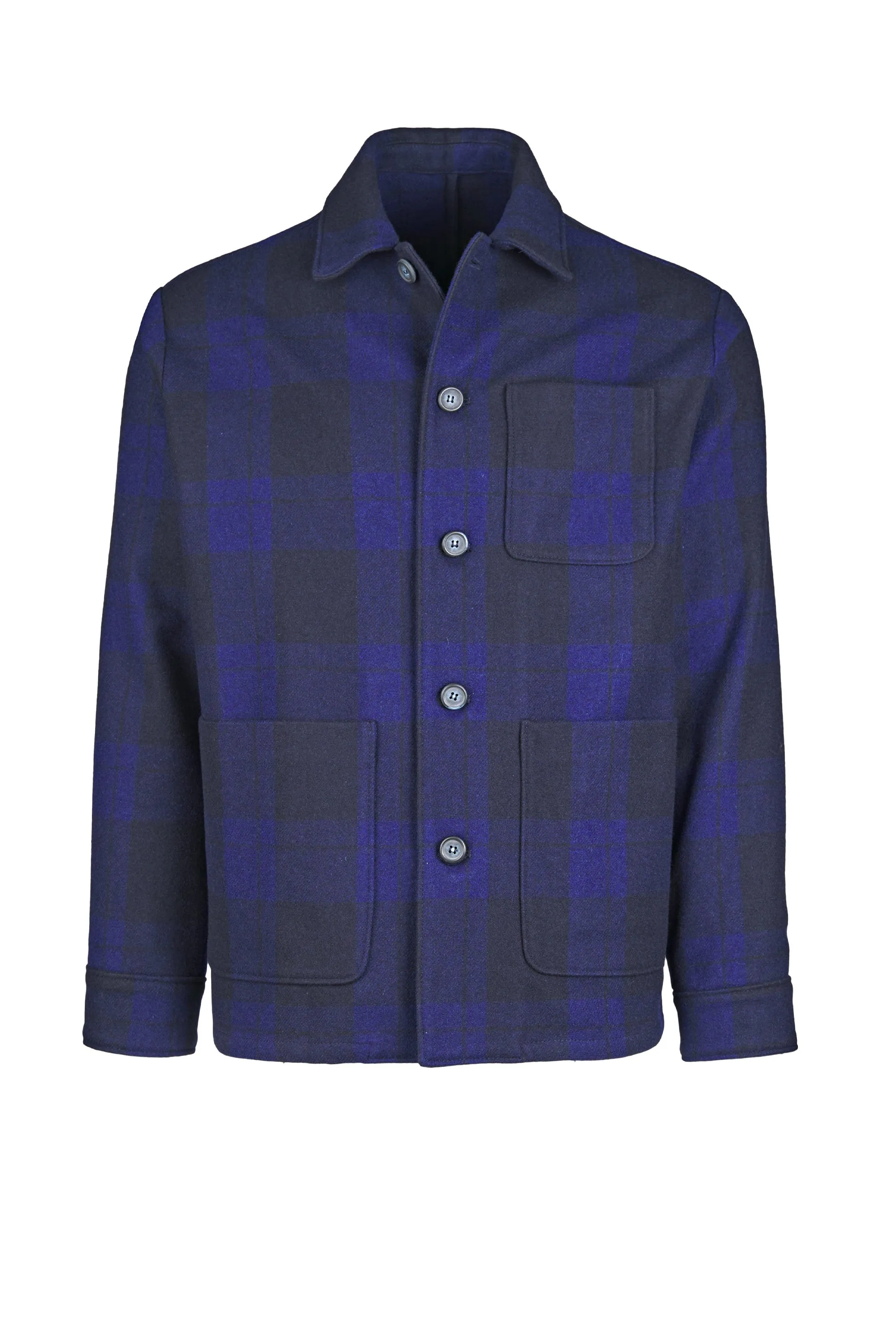 Chore Unlined Wool-blend Checked Coat