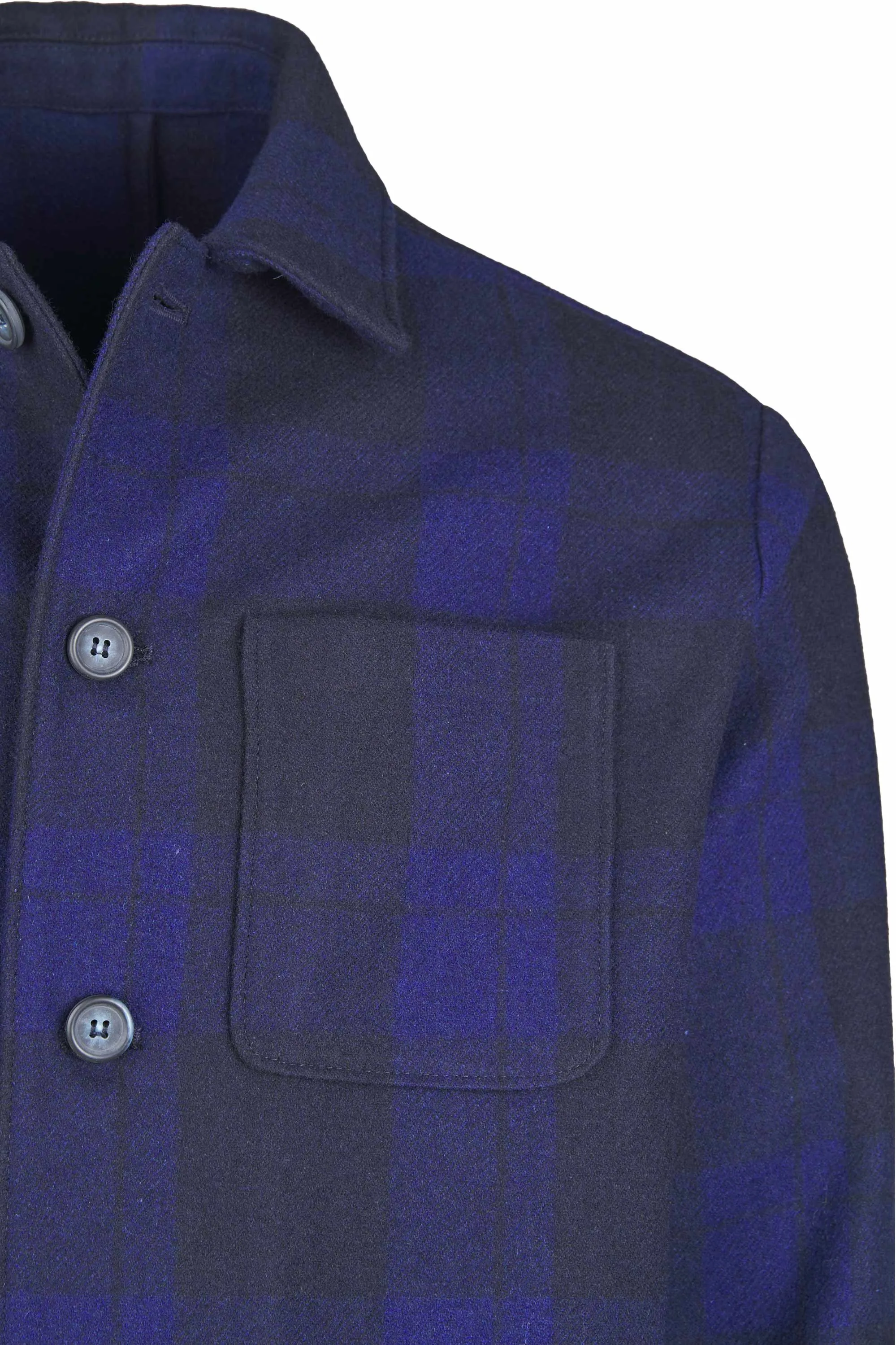 Chore Unlined Wool-blend Checked Coat